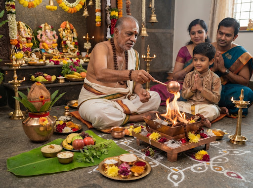 Sri Ayushya Homam ritual for child health